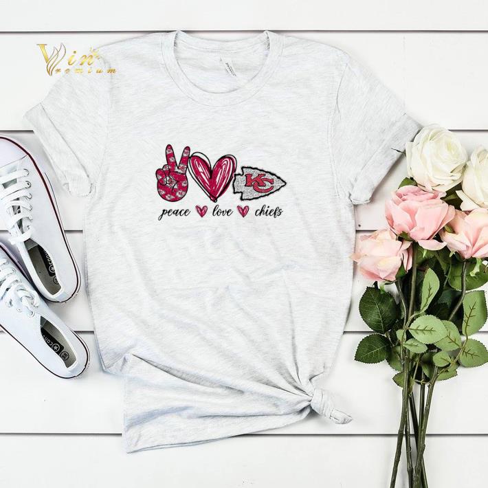 Peace Love Kansas City Chiefs logo shirt sweater 4 - Peace Love Kansas City Chiefs logo shirt sweater