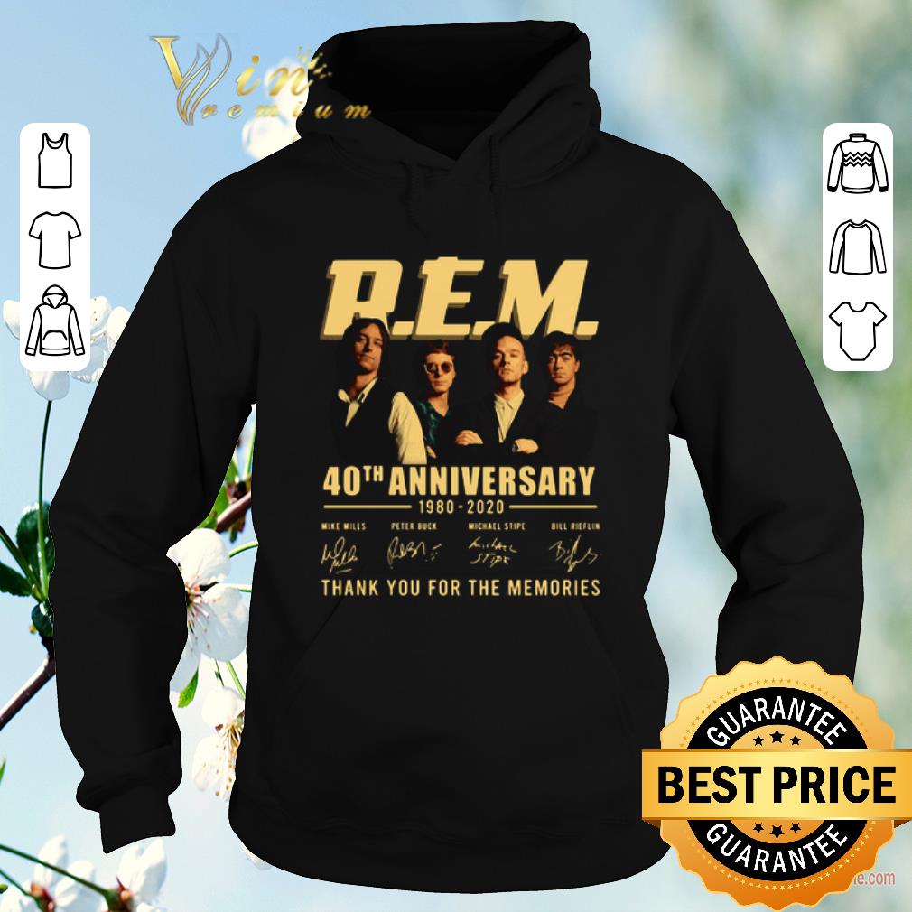 Premium R E M 40th anniversary 1980 2020 signatures shirt sweater 4 - Premium R.E.M 40th anniversary 1980-2020 signatures shirt sweater