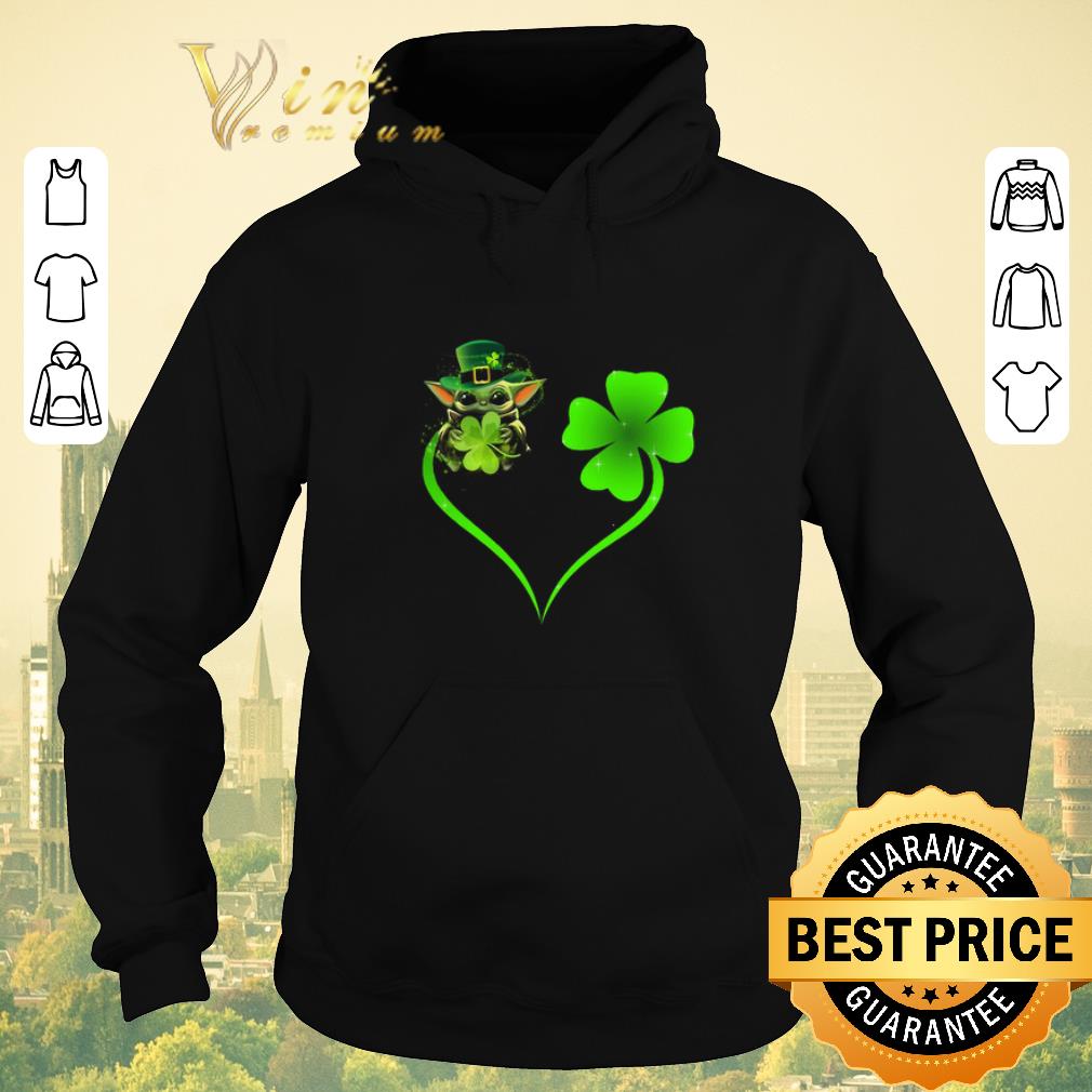 Pretty Love Baby Yoda shamrock St Patrick s day heart shirt sweater 4 - Pretty Love Baby Yoda shamrock St. Patrick's day heart shirt sweater