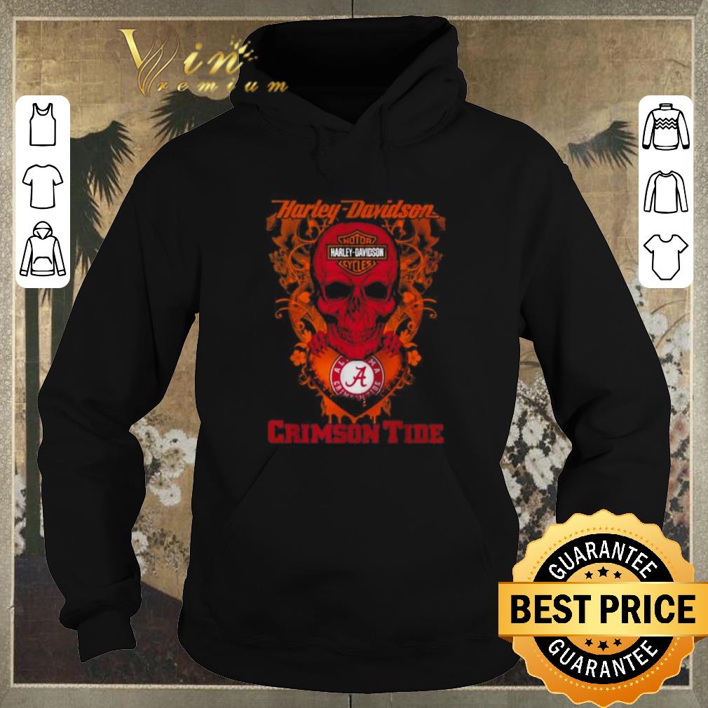 Pretty Skull mashup Motor Harley Davidson Cycles Alabama Crimson Tide shirt sweater 4 1 - Pretty Skull mashup Motor Harley Davidson Cycles Alabama Crimson Tide shirt sweater