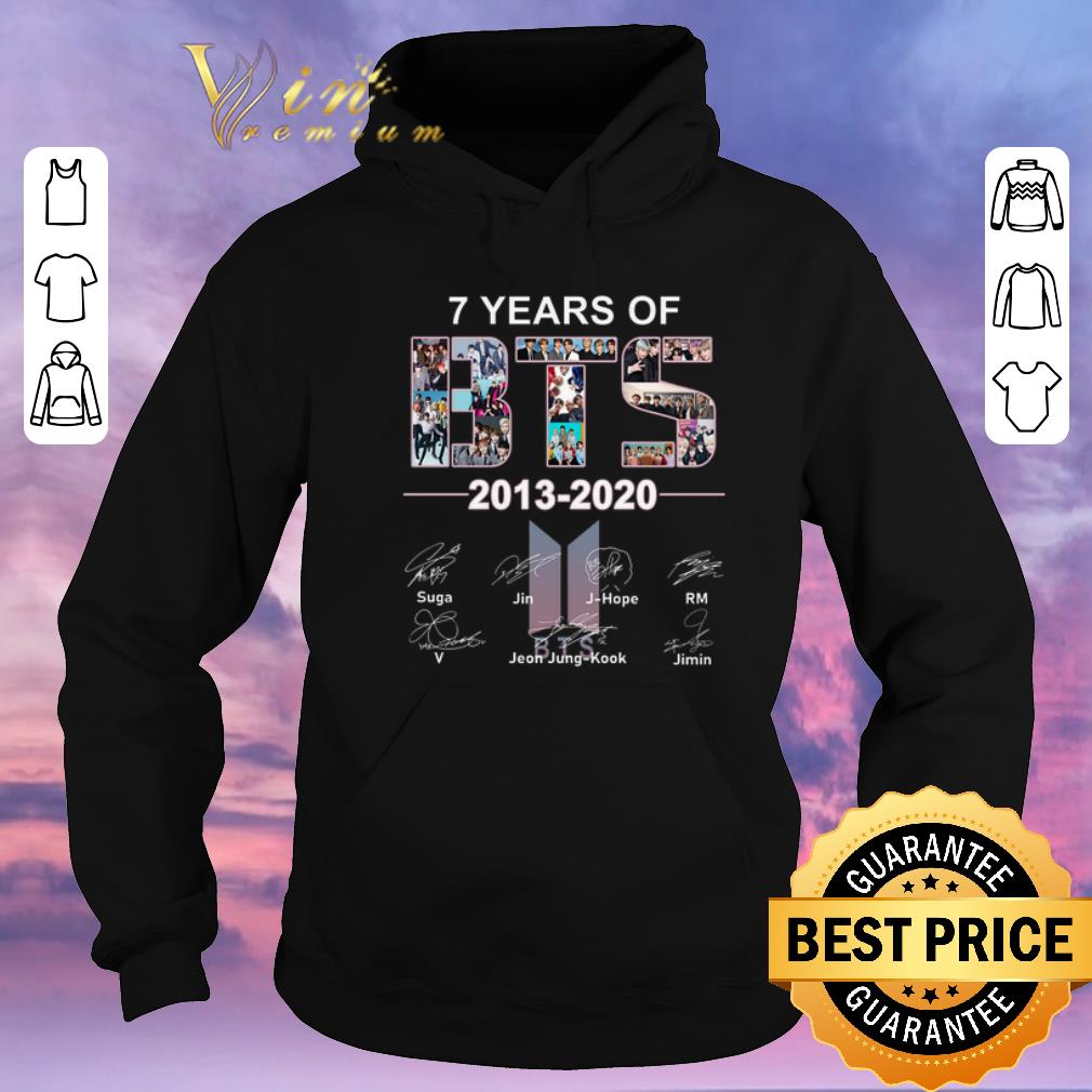 Top 7 years of BTS logo 2013-2020 signatures shirt sweater Top 7 years of BTS logo 2013 2020 signatures shirt sweater 4 - Top 7 years of BTS logo 2013-2020 signatures shirt sweater