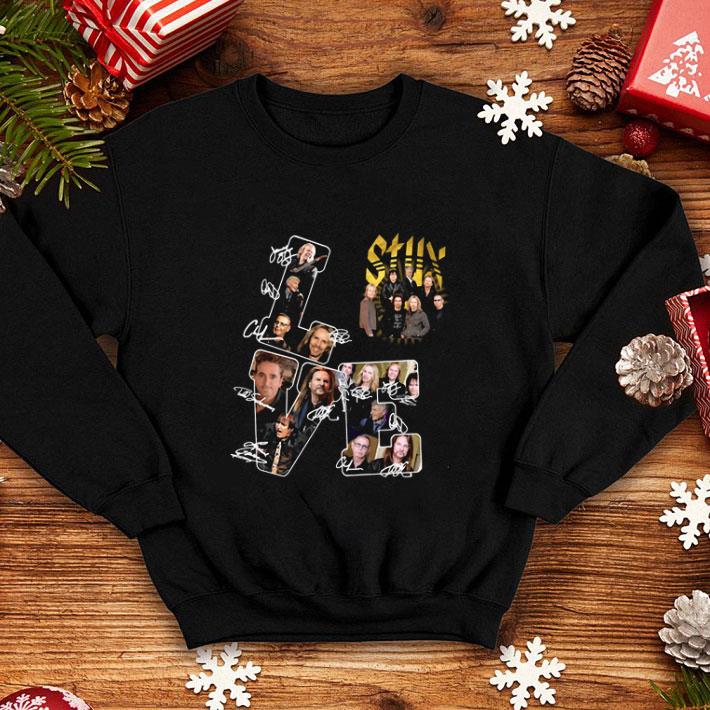 Top Love Styx Rock band Signatures shirt 4 - Top Love Styx Rock band Signatures shirt