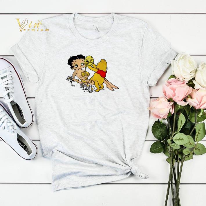 Winnie The Pooh Pouring Honey On Betty Boop shirt sweater 4 - Winnie The Pooh Pouring Honey On Betty Boop shirt sweater