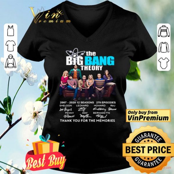 The Big Bang Theory Thank You For The Memoried Signanuter 2007-2020 shirt