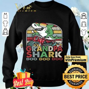 Grandpa Shark Motor Bike Doo Doo Vintage shirt