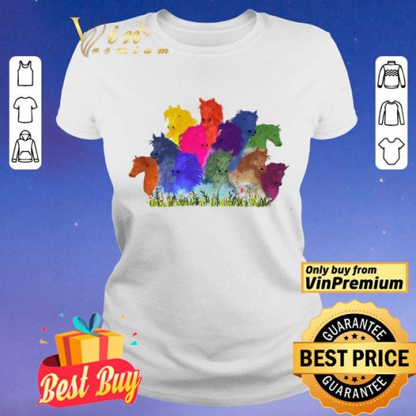 Horse Watercolor Flower shirt