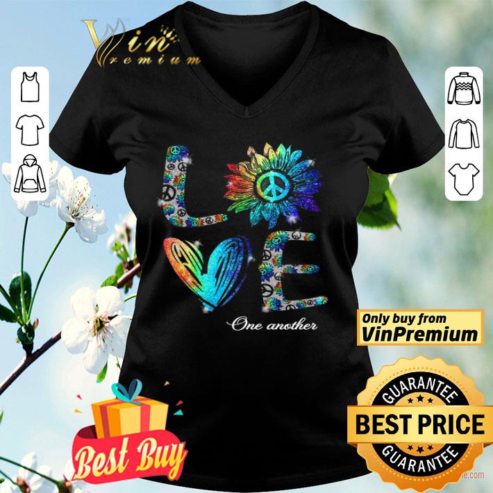 Love Peace Sign Sunflower One Another shirt