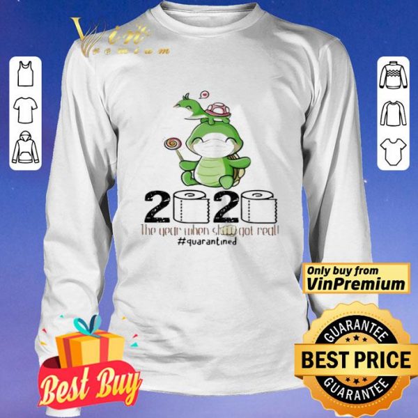 Turtle mom 2020 the year when shit got real quarantined toilet paper covid-19 shirt