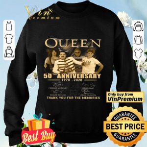 Queen 50nd Anniversary 1970 2020 Signature Thank You For The Memories shirt