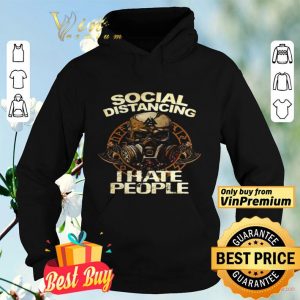 Social distancing I hate people skull shirt