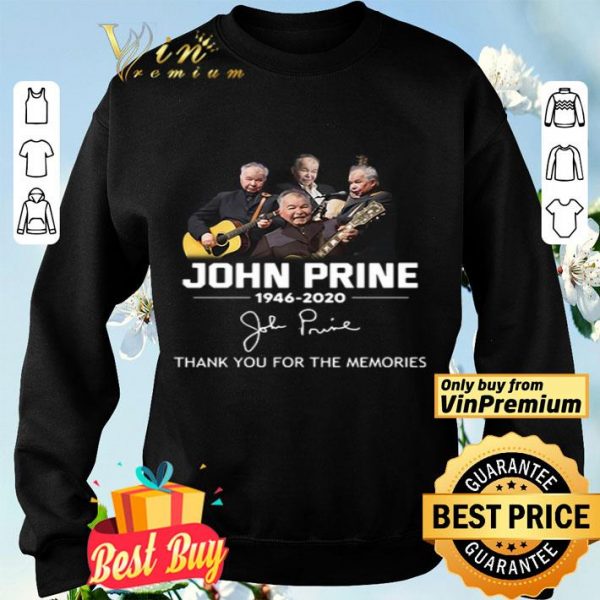 John Prine 1946 2020 thank you for the memories signature shirt