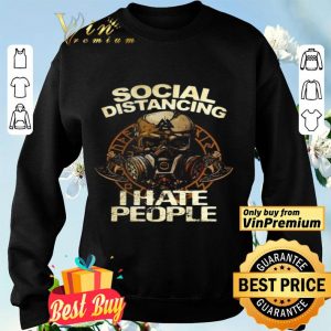 Social distancing I hate people skull shirt