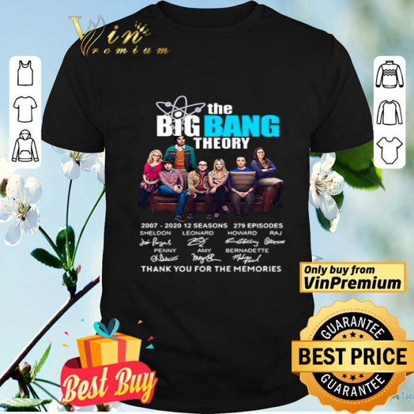 The Big Bang Theory Thank You For The Memoried Signanuter 2007-2020 shirt