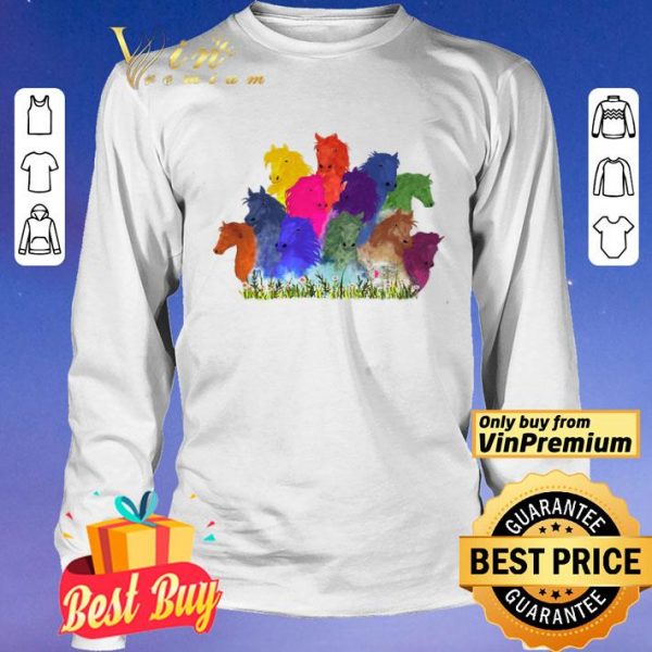 Horse Watercolor Flower shirt