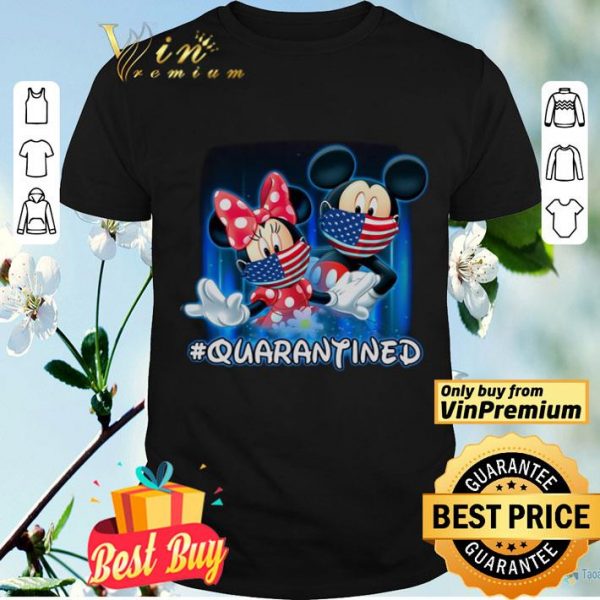 Minnie Mickey Mouse Mask American Flag Quarantined shirt