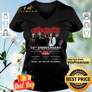 Aerosmith 50 Th Anniversary 1970 2020 Signature Thank You For The Memories shirt