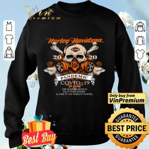 Skull Harley Davidson 2020 Pandemic COVID-19 in case of emergency shirt