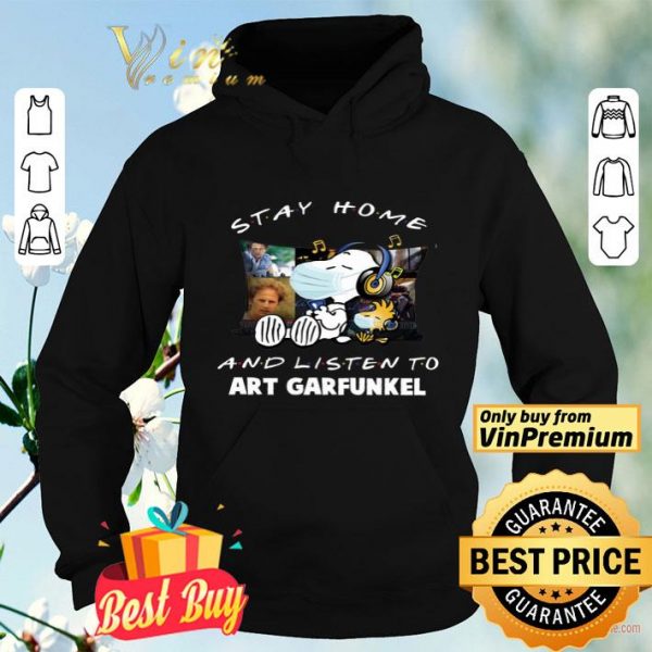 Snoopy Woodstock Mask Stay Home And Listen To Art Garfunkel shirt