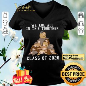 Sloths We Are All In This Together Class Of 2020 shirt