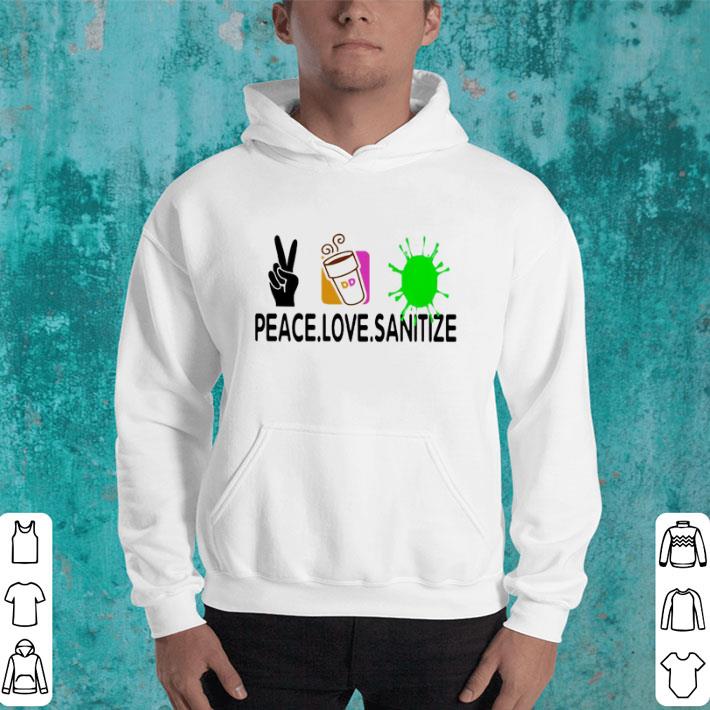 Premium Peace love Sanitize Dunkin Donuts Coronavirus shirt Premium Peace love Sanitize Dunkin Donuts Coronavirus shirt 4 - Premium Peace love Sanitize Dunkin Donuts Coronavirus shirt