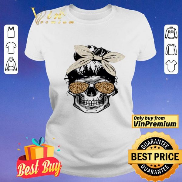 Skull Girl Leopard Bow shirt