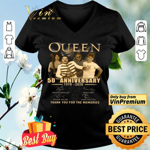 Queen 50nd Anniversary 1970 2020 Signature Thank You For The Memories shirt