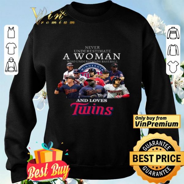 Never Underestimate A Woman Who Understands Baseball And Loves Twins shirt