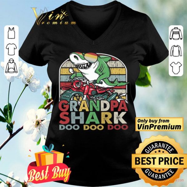 Grandpa Shark Motor Bike Doo Doo Vintage shirt