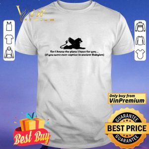 For I know the plans I have for you if you were ever captive shirt