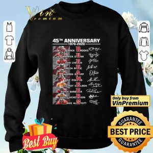 Tampa Bay Buccaneers 45th anniversary 1976 2020 players signatures shirt