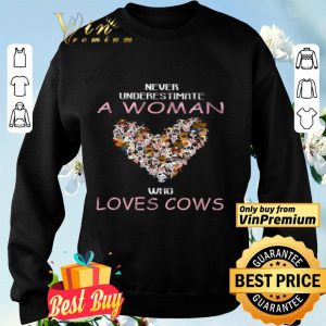 Never Underestimate A Woman Who Loves Cows shirt