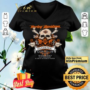 Skull Harley Davidson 2020 Pandemic COVID-19 in case of emergency shirt