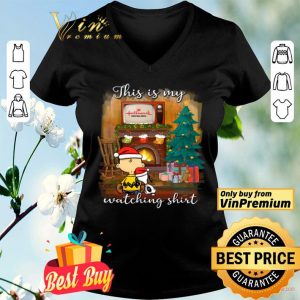 Snoopy Charlie Brown This Is My Hallmark Christmas movies Watching Shirt shirt