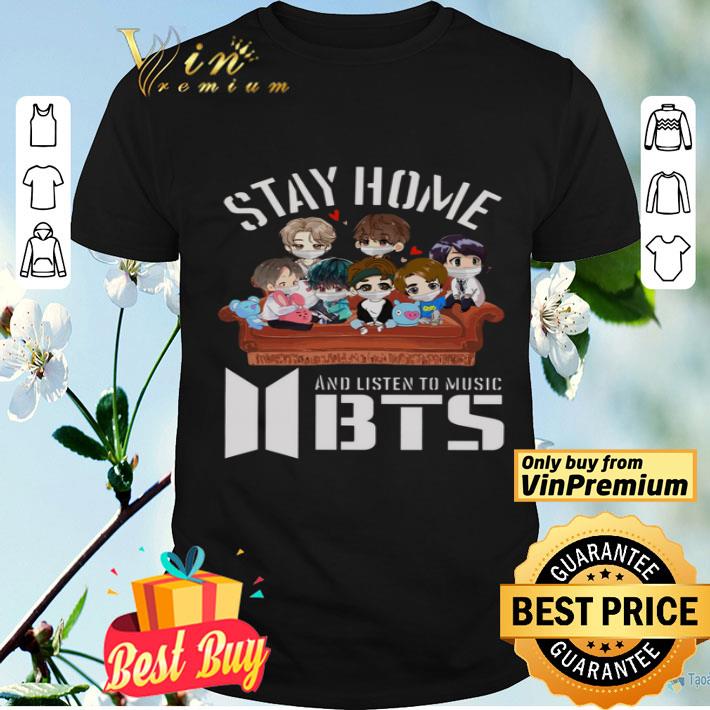 Stay Home And Listen To Music BTS Mask Coronavirus shirt
