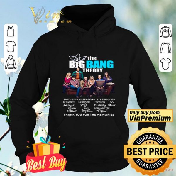 The Big Bang Theory Thank You For The Memoried Signanuter 2007-2020 shirt