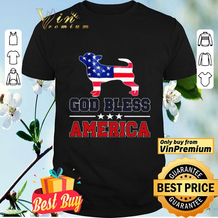 Chihuahua God Bless America Flag shirt