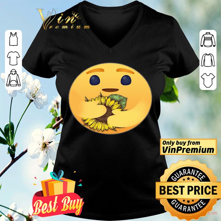 Facebook care emoji hug sunflower shirt