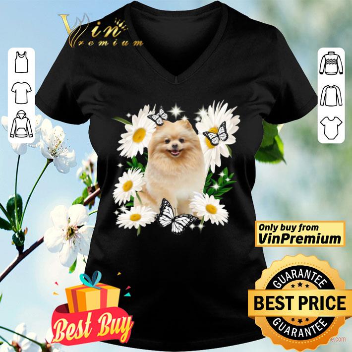 Pomeranian Daisy flower Classic shirt