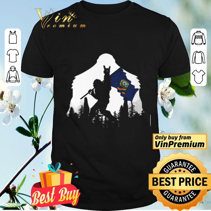 Bigfoot Rock And Roll Idaho Flag shirt