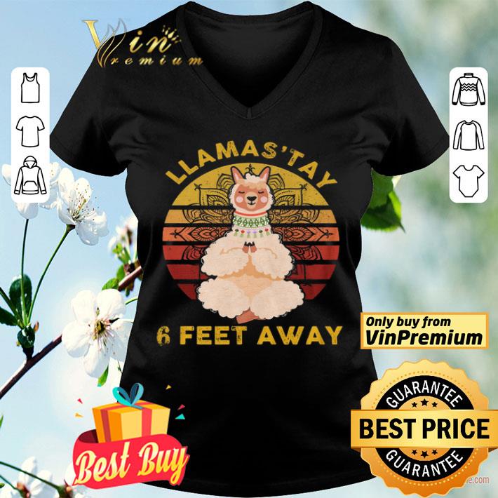 Sheep Yoga Llamastay 6 Feet Away Vintage shirt