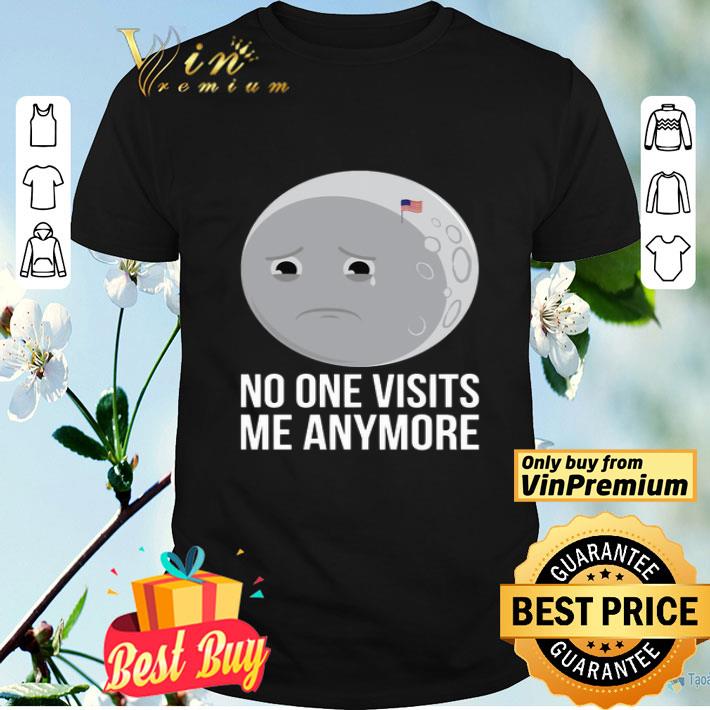 No One Visits Me Anymore Sad Moon Face American Flag shirt