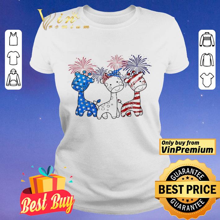 Baby Giraffes happy American independence day shirt