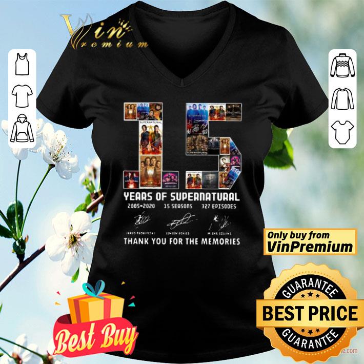 15 Years Of Supernatural Signatures Thank You For The Memories shirt