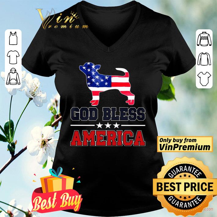 Chihuahua God Bless America Flag shirt