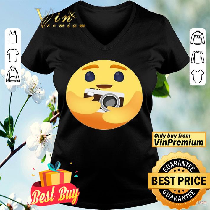 Facebook care emoji hug camera shirt