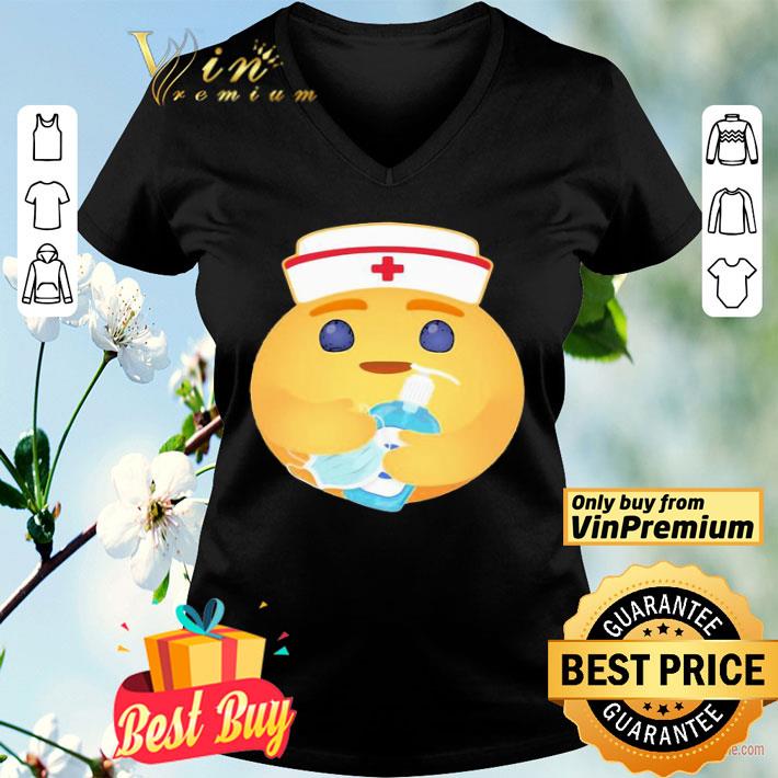 Nurse Facebook care emoji hug soap and medical mask shirt