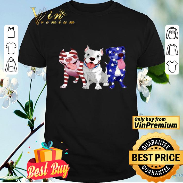 American pitbull terriers Flag 4th of July shirt