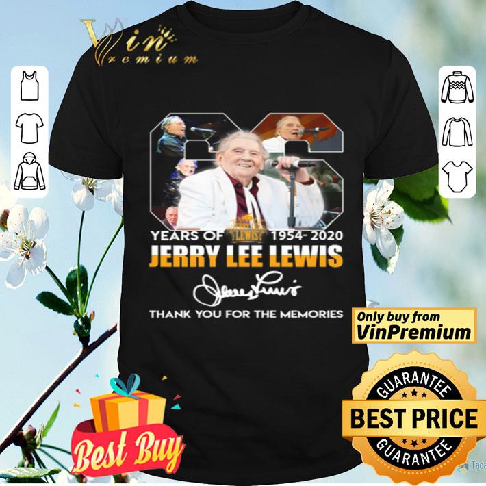 66 Years of Jerry Lee Lewis 1954-2020 thank you for memories signature shirt
