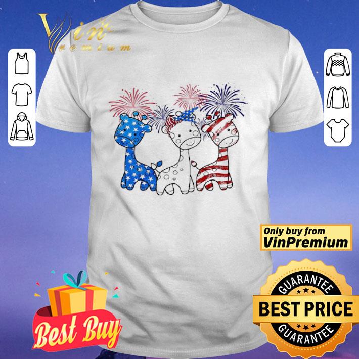 Baby Giraffes happy American independence day shirt