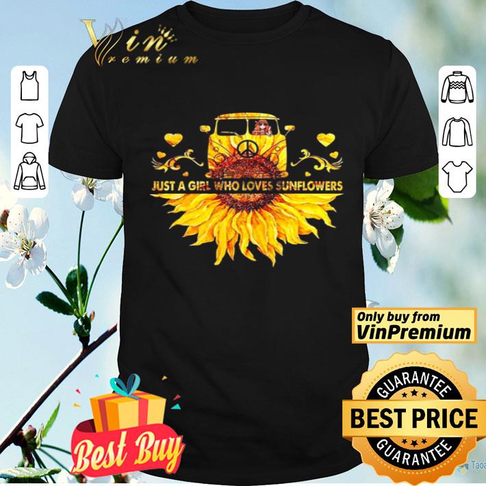 Just a girl who loves sunflowers Peace Bus shirt